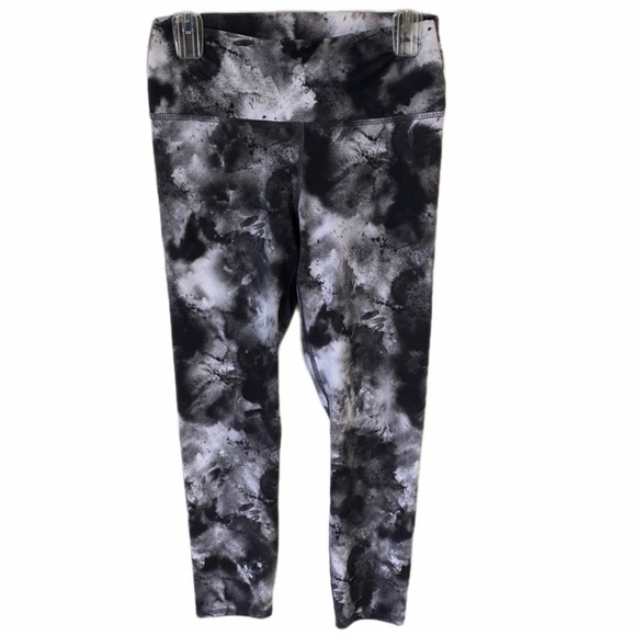 Evcr Pants - EVCR Women’s Black and Gray Tie-Dye workout Pants Size M